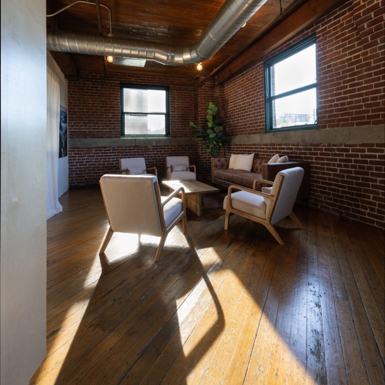 a psilocybin therapy center waiting area